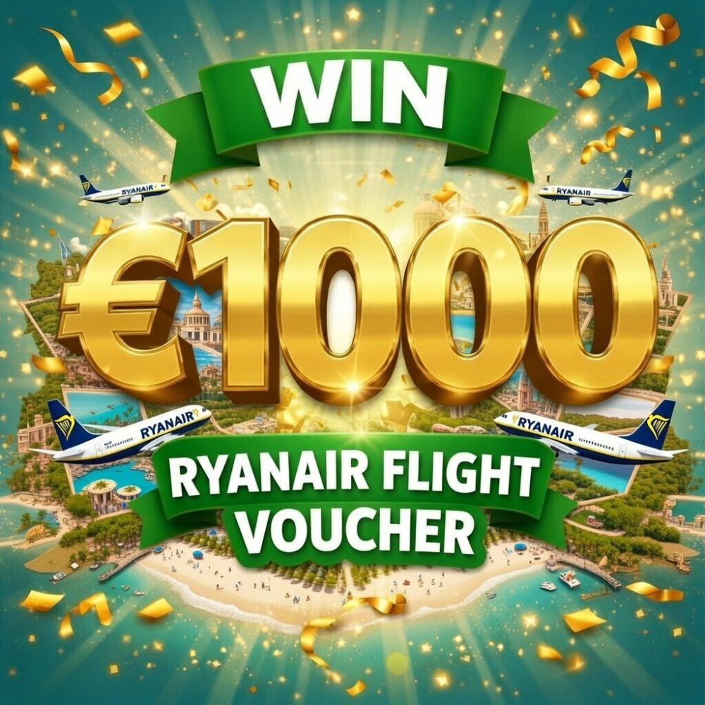 Win €1000 Ryanair Flight Voucher